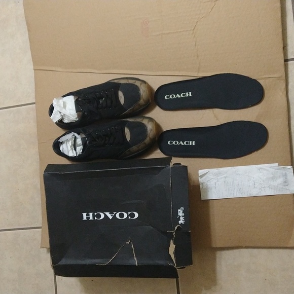 Coach men's Collection C152 Tech Runner style Size12 Color khaki/Black - Picture 4 of 11